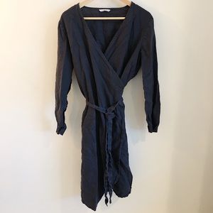 Linen Wrap Dress - shirtdress like CP Shades